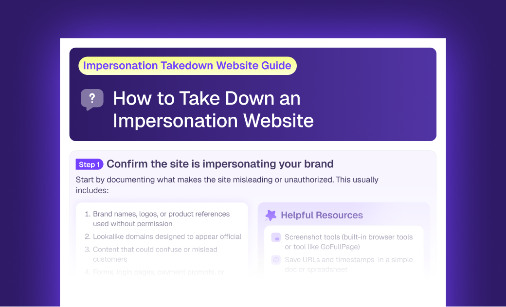 IMage of Takedown website guide resource